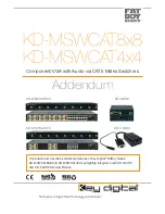 Предварительный просмотр 1 страницы Key Digital KD-MSWCAT4x4 FatBOY Addendum