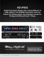 Key Digital KD-PS42 Manual preview