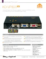 Key Digital KD-VP800 Specifications preview