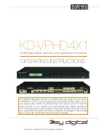 Key Digital KD-VPHD4X1 Operating Instructions Manual preview