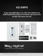 Предварительный просмотр 1 страницы Key Digital KD-XWPS Manual