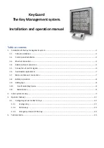 Preview for 1 page of KeyGuard Solid Door Installation And Operation Manual