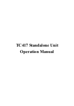 Предварительный просмотр 1 страницы KEYKING TC417 Operation Manual