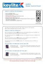 Preview for 3 page of Keylite KL/RX2 Manual