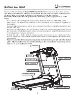 Preview for 4 page of Keys Fitness 4600T Owner'S Manual