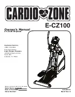 Keys Fitness CARDIOZONE E-CZ100 Owner'S Manual preview