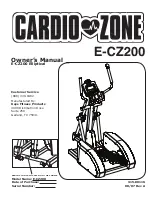 Keys Fitness CARDIOZONE E-CZ200 Owner'S Manual preview