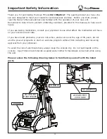 Preview for 4 page of Keys Fitness Center G CG1 Owner'S Manual