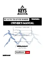 Keys Fitness HealthTrainer HT9000HR Owner'S Manual preview