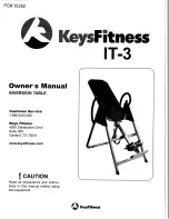 Предварительный просмотр 1 страницы Keys Fitness IT-3 Owner'S Manual