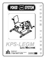 Keys Fitness Power System KPS-LEGM Owner'S Manual предпросмотр