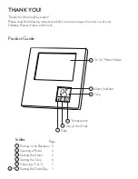 Preview for 2 page of Keyscaper Desktop Picture Frame with Clock Product Manual