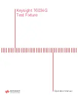 Keysight Technologies 16034G Operation Manual preview