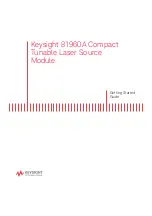 Preview for 1 page of Keysight Technologies 81960A Getting Started Manual