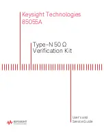 Предварительный просмотр 1 страницы Keysight Technologies 85055A User'S And Service Manual