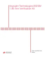 Preview for 1 page of Keysight Technologies 85058V User'S And Service Manual