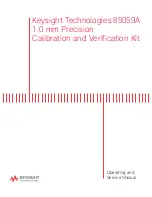 Preview for 1 page of Keysight Technologies 85059A Operating And Service Manual