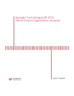 Keysight Technologies B1507A User Manual preview