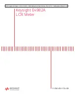 Keysight Technologies E4982A Installation Manual preview