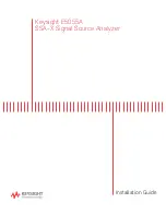 Keysight Technologies E5055A SSA-X Installation Manual предпросмотр