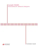 Предварительный просмотр 1 страницы Keysight Technologies E5080B Installation Manual