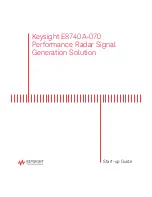 Preview for 1 page of Keysight Technologies E8740A-070 Startup Manual