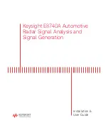 Keysight Technologies E8740A Installation & User Manual preview