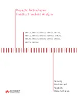 Preview for 1 page of Keysight Technologies FieldFox N9116A Security Features And Volatility Documentation