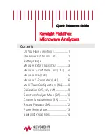 Preview for 1 page of Keysight Technologies FieldFox N9927-90002 Quick Reference Manual