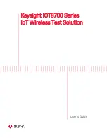 Keysight Technologies IOT8700 Series User Manual preview