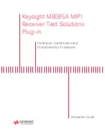 Preview for 1 page of Keysight Technologies M8085A Installation Manual