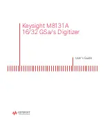 Предварительный просмотр 1 страницы Keysight Technologies M8131A User Manual