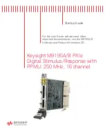 Preview for 1 page of Keysight Technologies M9195A PXIe Startup Manual