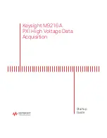 Предварительный просмотр 1 страницы Keysight Technologies M9216A Startup Manual