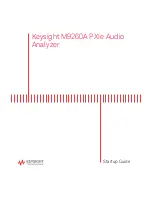 Keysight Technologies M9260A Startup Manual предпросмотр