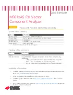 Предварительный просмотр 1 страницы Keysight Technologies M981 AS Series Quick Start Manual