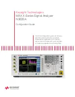 Preview for 1 page of Keysight Technologies MXA N9020A-503 Configuration Manual