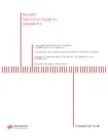 Preview for 1 page of Keysight Technologies N5241B Installation Note