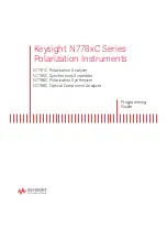 Keysight Technologies N778 C Series Programming Manual preview