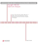 Keysight Technologies N9322C User Manual preview