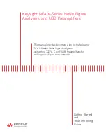 Keysight Technologies NFA X-Series Getting Started And Troubleshooting Manual preview