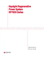 Предварительный просмотр 1 страницы Keysight Technologies RP7900 Series Operating And Service Manual