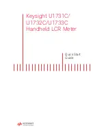 Keysight Technologies U1731C Quick Start Manual preview