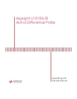 Keysight Technologies U1818A Operating And Service Manual preview