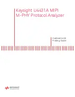 Keysight Technologies U4431A Hardware And Probing Manual preview