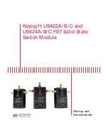 Keysight Technologies U9422A Startup And Service Manual preview