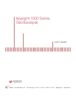 Предварительный просмотр 1 страницы Keysight 1000 Series User Manual