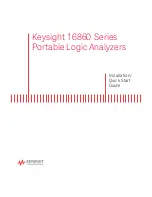 Предварительный просмотр 1 страницы Keysight 16861A Installation And Quick Start Manual