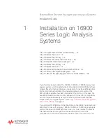 Предварительный просмотр 11 страницы Keysight 16900 series Installation Manual