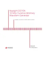 Preview for 1 page of Keysight 33210-80001 Installation Instructions Manual